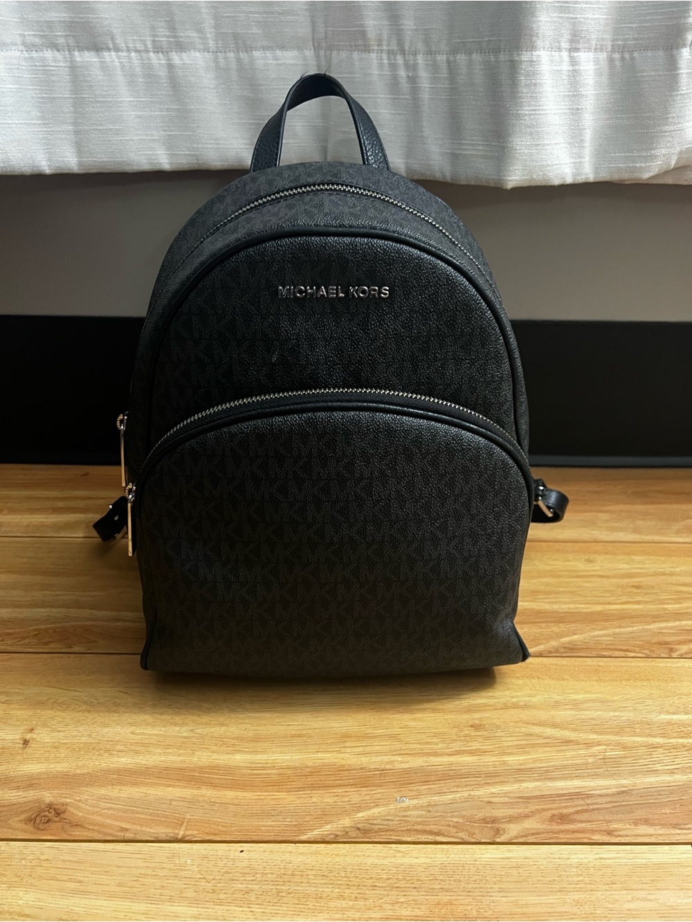 Michael Kors Black Monogram Backpack